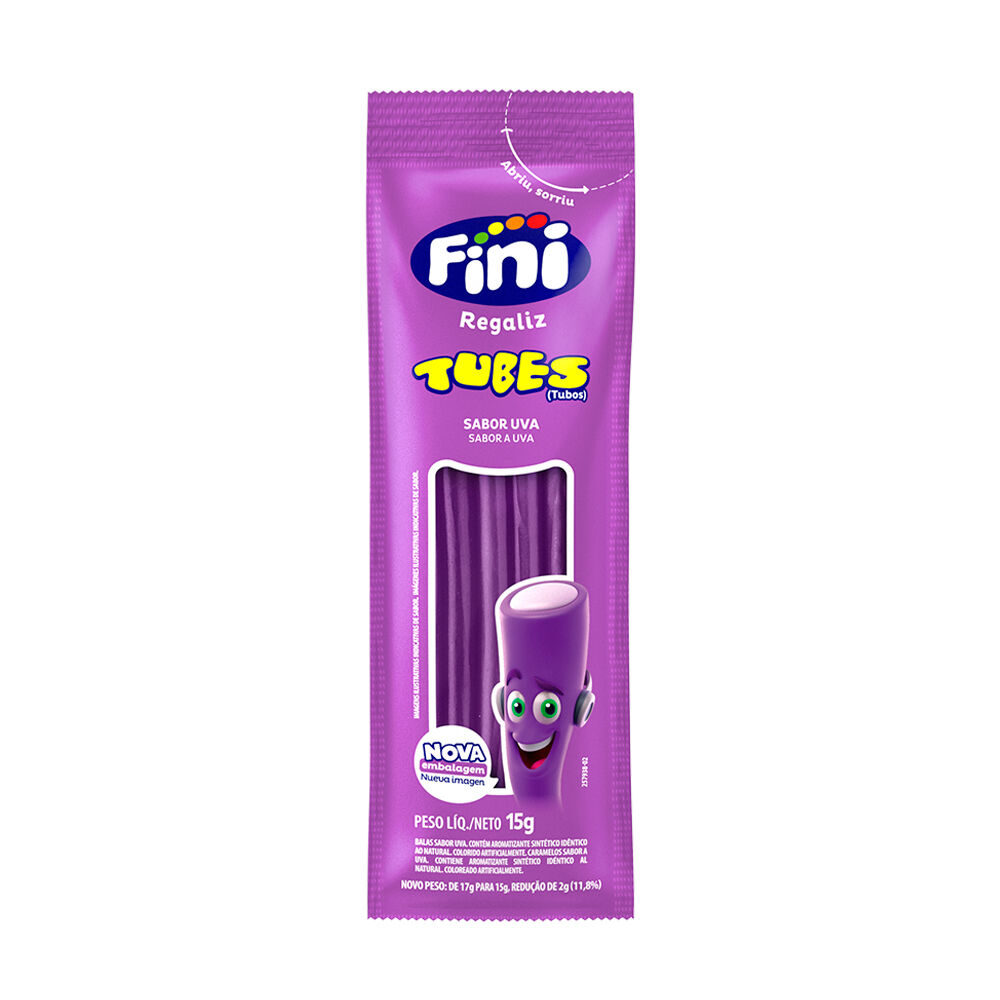 Tubes Uva com 12 unidades de 15g cada - Fini